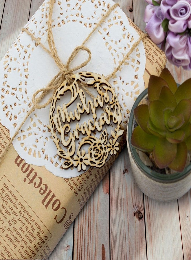 Summer-Ray.com Summer-Ray 50pcs Wooden Decorative Muchas Gracias Gift Tags for All Occasions - Image 3